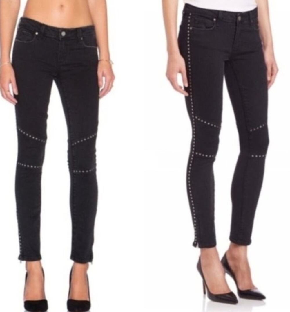 7 For All Mankind Jeans studded High waisted super skinny ankle size 27
